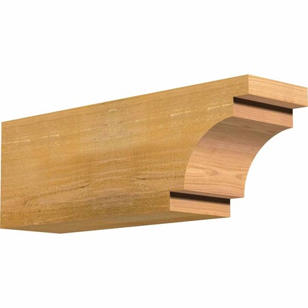 Ekena Millwork Mediterranean Rough Sawn Rafter Tail, Western Red Cedar, 6"W x 8"H x 24"L RFT06X08X24MED00RWR